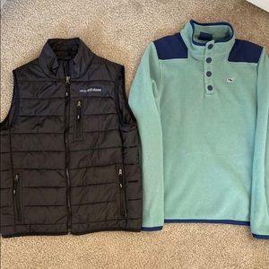 Vineyard Vines vest and fleece